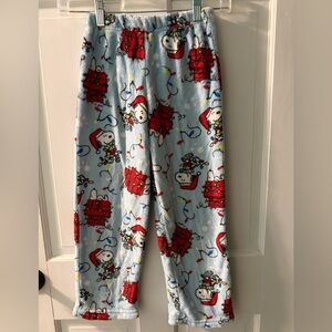Peanuts Snoopy Holiday Christmas Pajama Bottoms - Kids Size 8